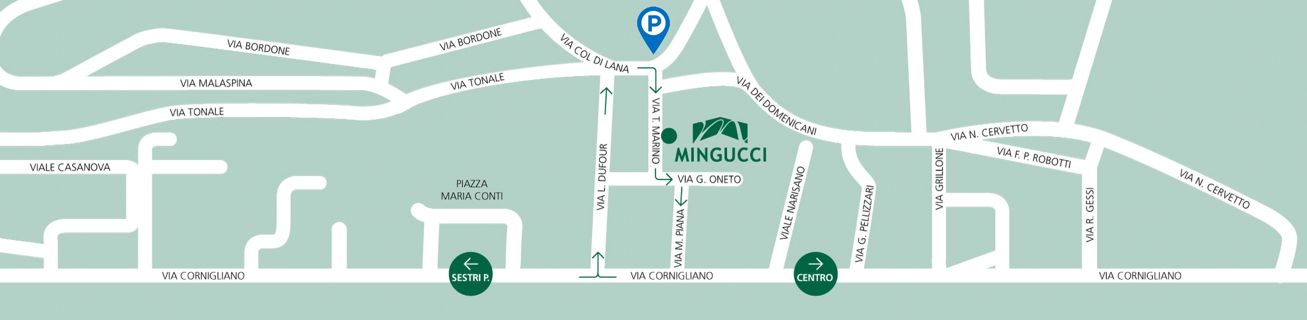 Mingucci, mappa come arrivare
